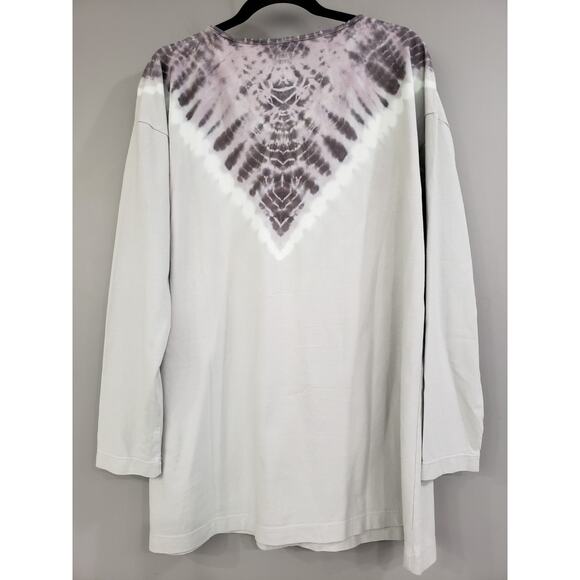 NEW J. Jill Tunic T-Shirt Pure Soft & Relaxed Tie-Dye Long Sleeve Smokey Mauve - Picture 6 of 6